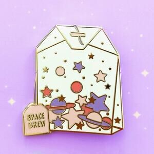 Space Brew Tea Bag Enamel Pins 281